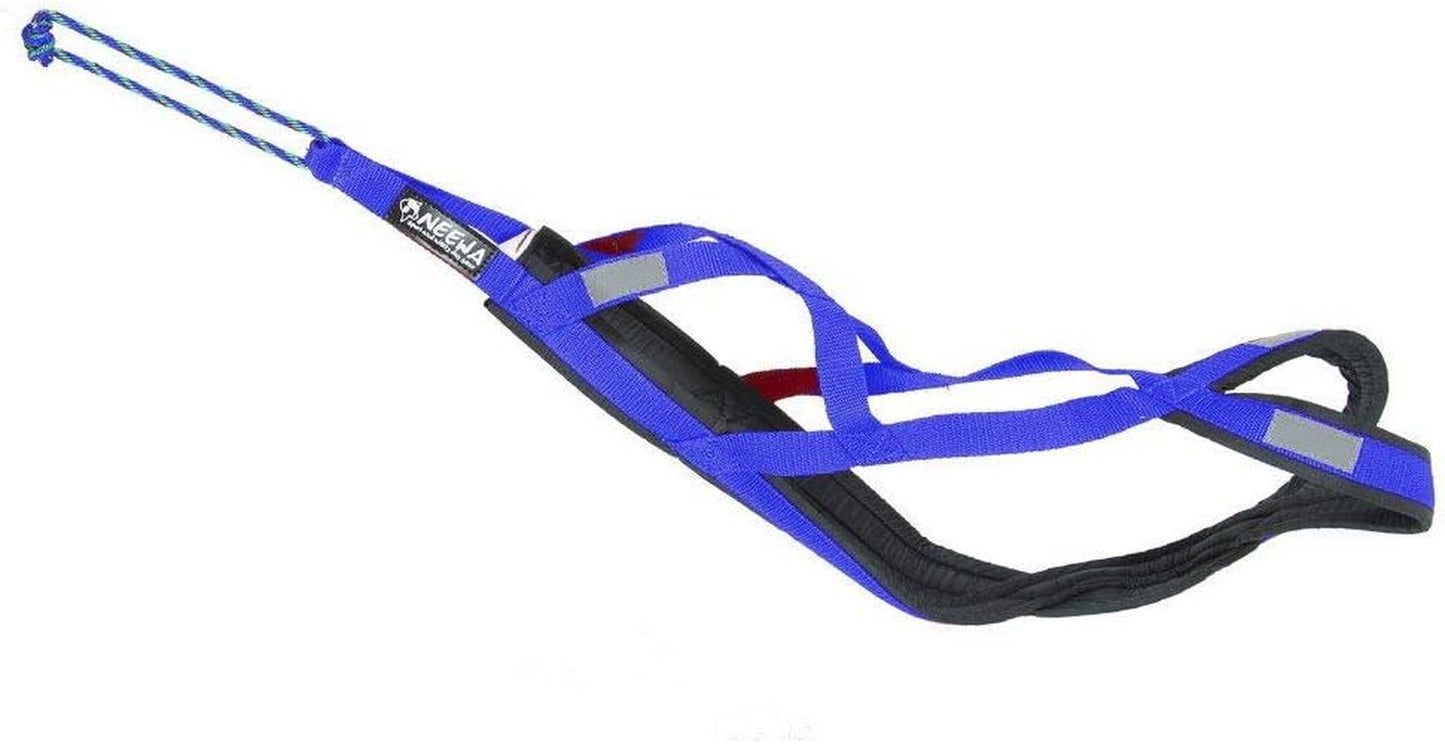 Pro Sled Dog Harness (Blue, Small (Neck 16 Chest 26 Back18))