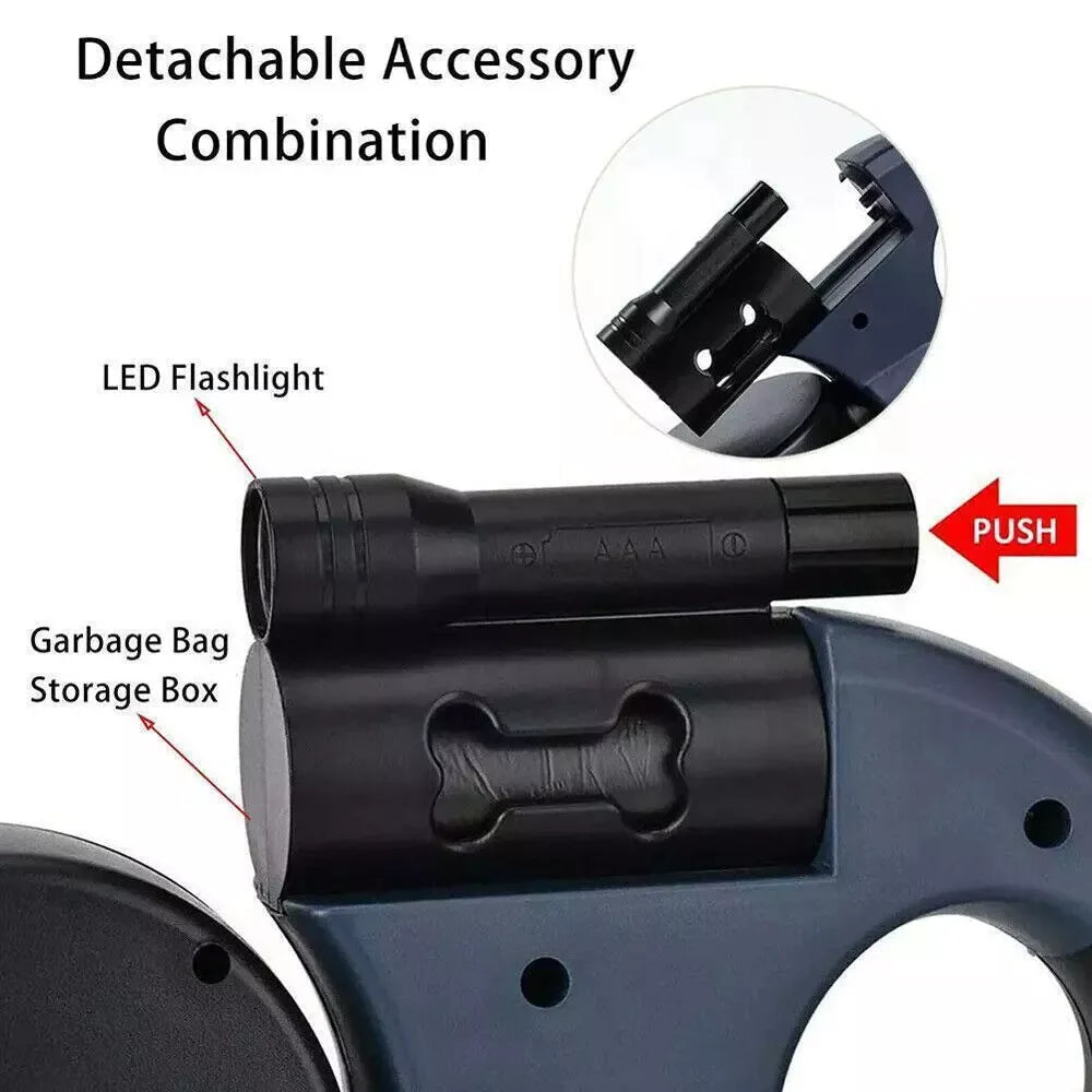 Twin Dog Reflective Retractable Leash
