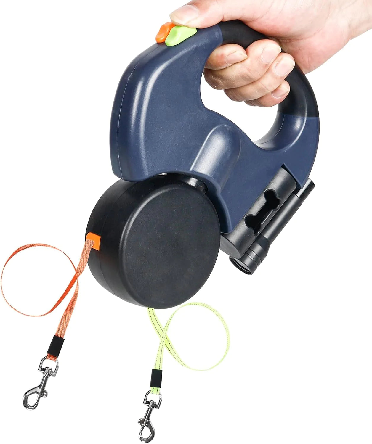Twin Dog Reflective Retractable Leash
